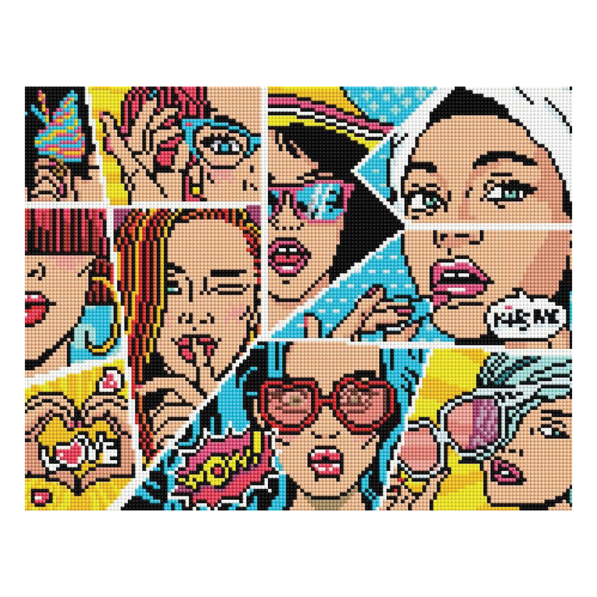 Алмазная мозаика ТРИ СОВЫ Wow. Comics, 30*40см, холст, картонная коробка с пластиковой ручкой